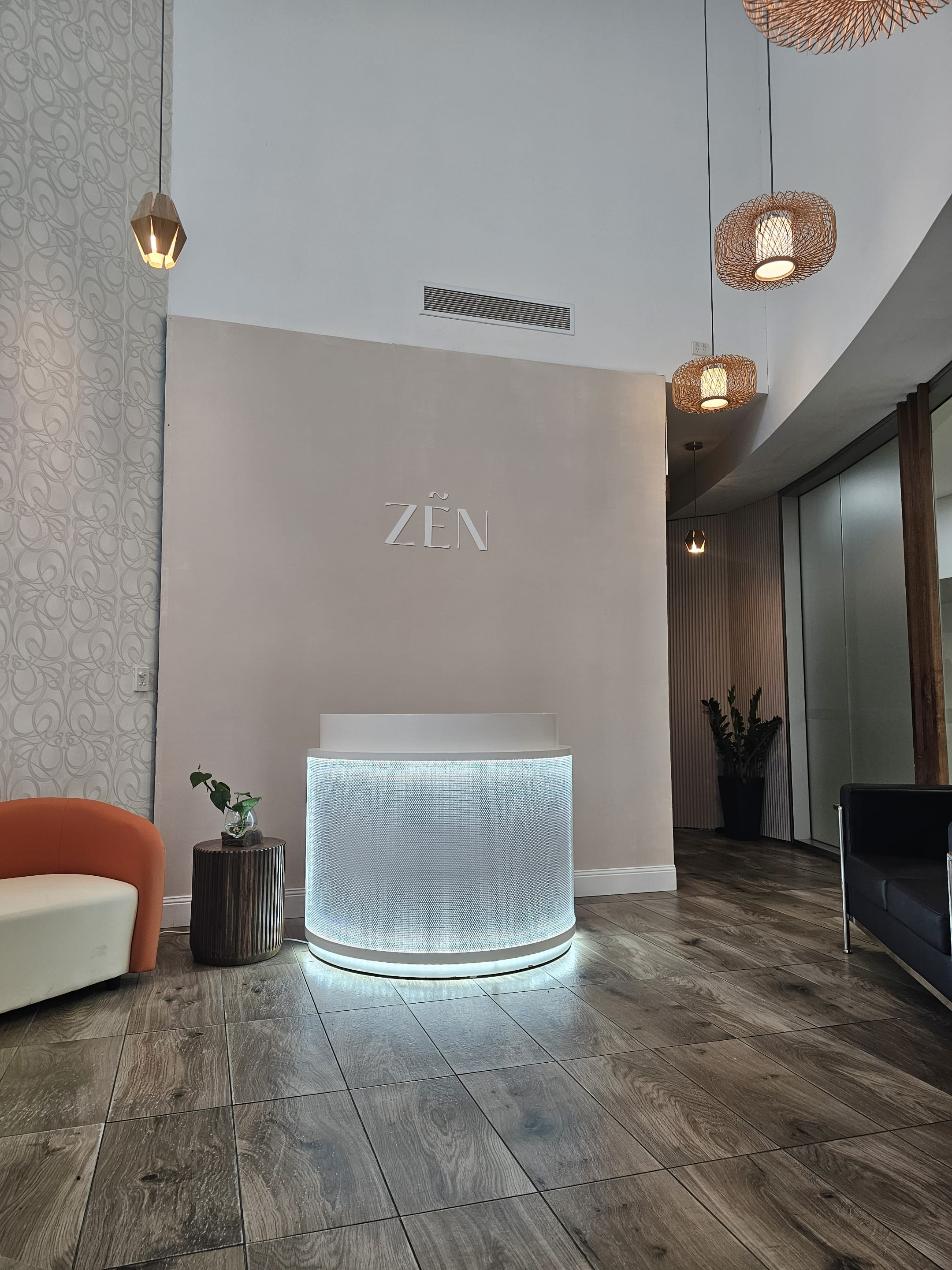 Reception area at Zen Fusion Thai Massage in The Mark Arcade, Surfers Paradise