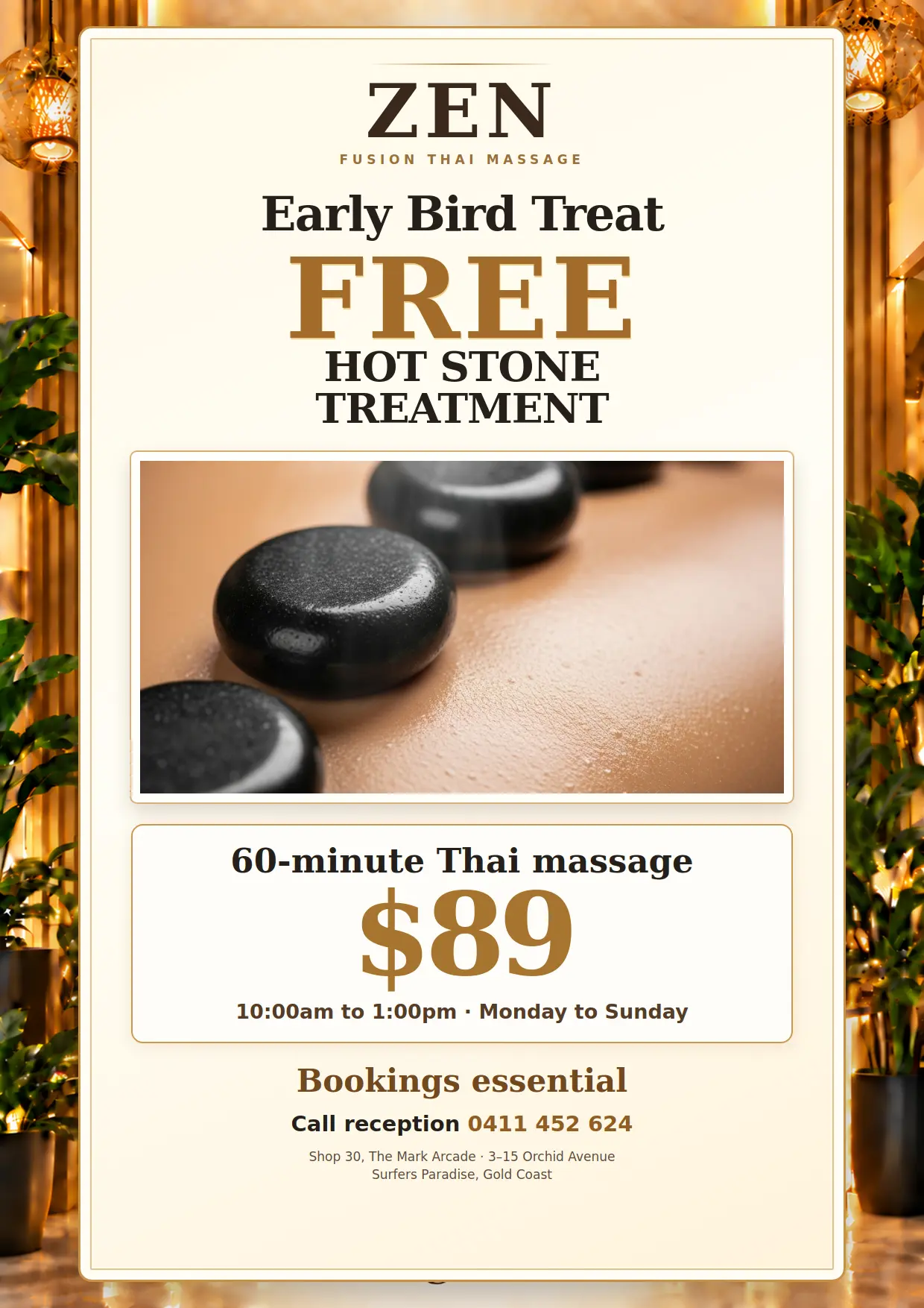 Zen Fusion Early Bird promotional brochure